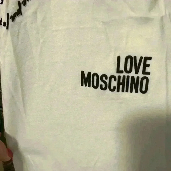 Moschino Love Moschino Women's US 5 - White Heart Graphic T-Shirt Dress 260 - Picture 5 of 5